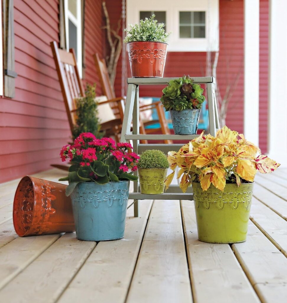 metal custom flower pots